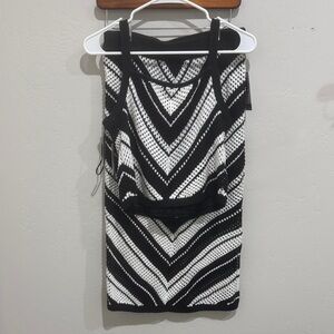 Sofia Vergara Black & White Knit Skirt Set